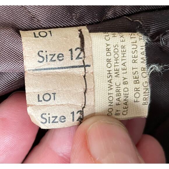 Ralph Lauren Brown Bomber Aviator Jacket Womens 12 Vintage Shearling Collar - Picture 11 of 16